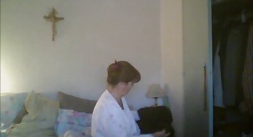 El chico fue a la vecina y la encontró en posición de perrito, Follada